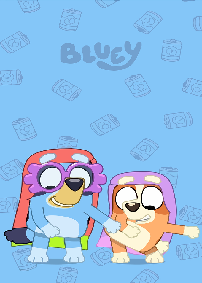 Bluey and Bingo Playing Dress-up