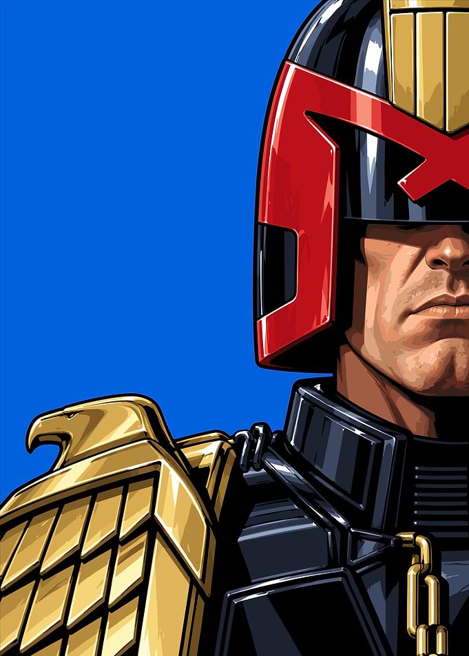 Judge Dredd Portrait Illustration