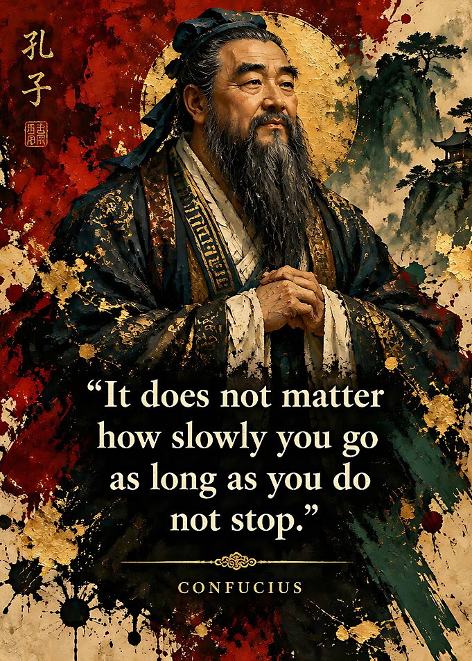 Confucius Inspirational Quote Wall Art