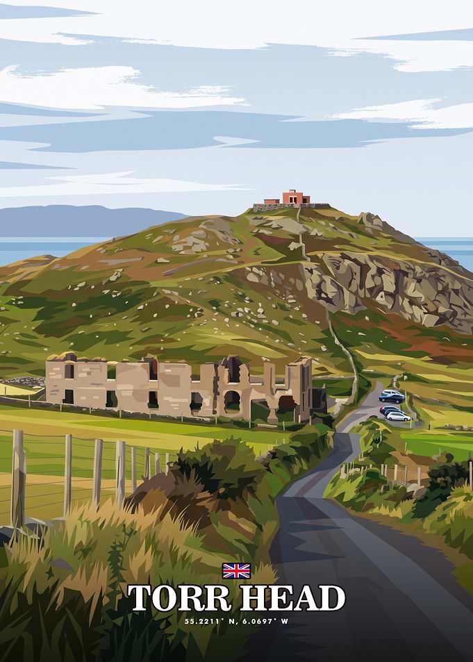 Torr Head Northern Ireland Travel Poster
