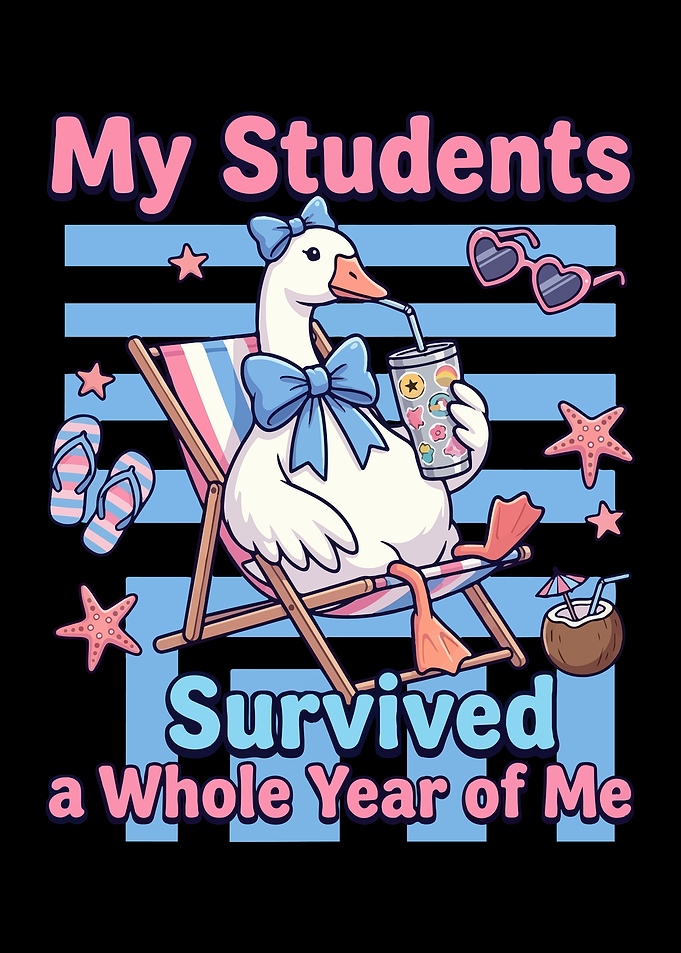 Funny Teacher Goose Summer Vacation Design