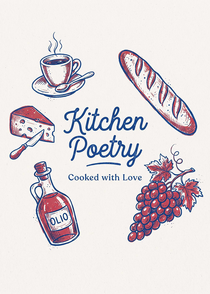 Kitchen Poetry Food Illustration Poster