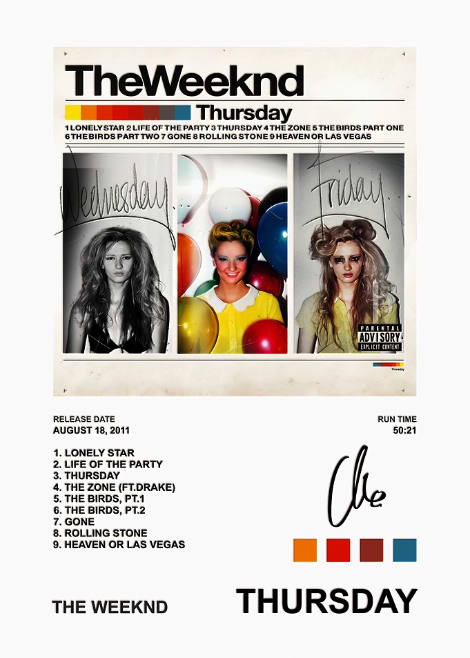 The Weeknd Thursday Album Poster