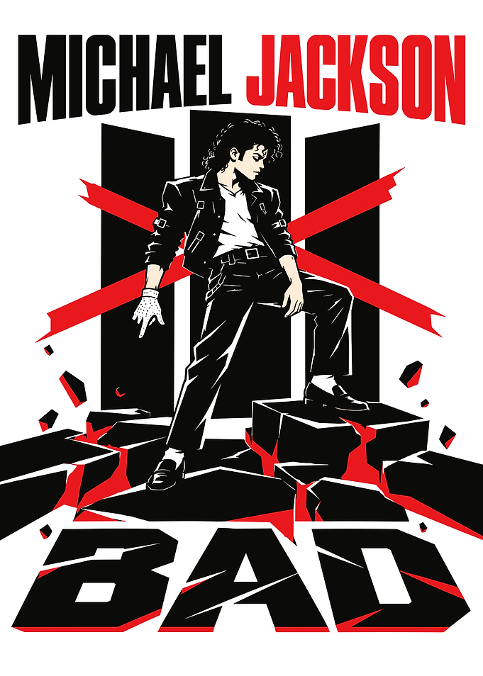 Michael Jackson Bad Album Art Poster