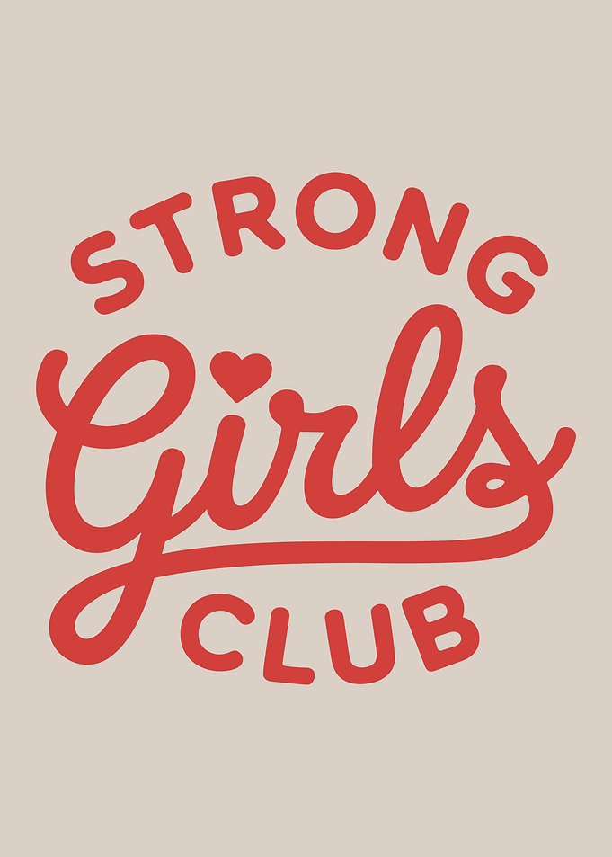 Strong Girls Club Typography Poster