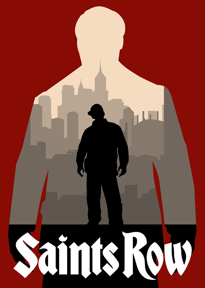 Saints Row Minimalist Game Poster