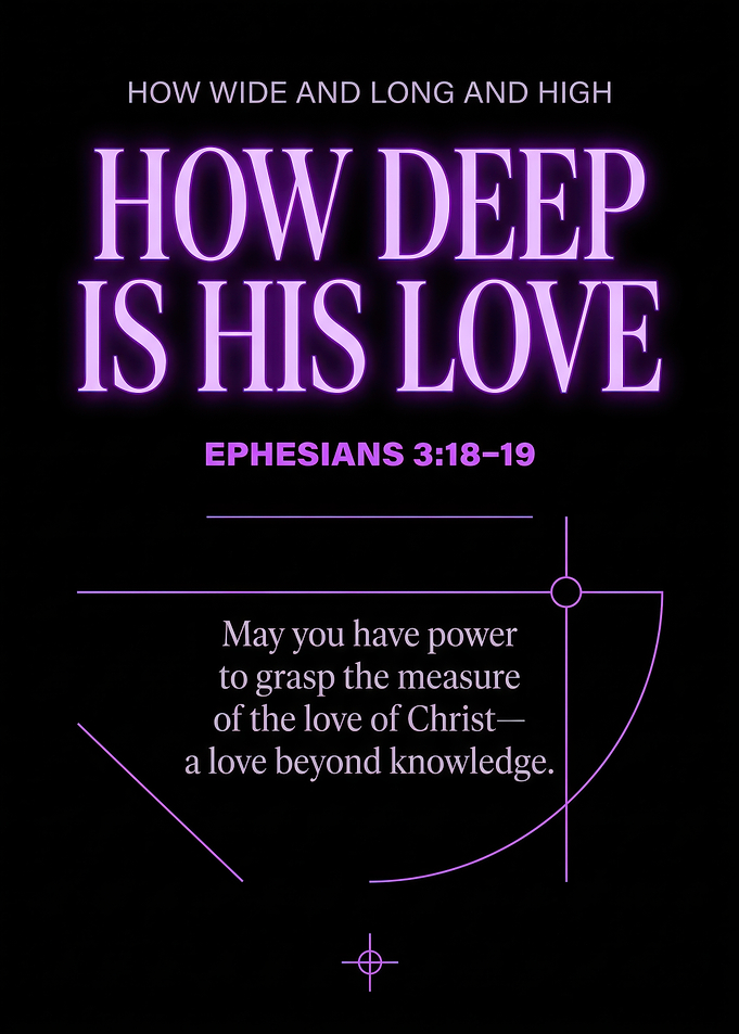 Ephesians 3:18-19 Bible Verse Poster