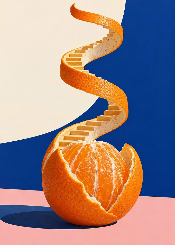 Surreal Orange Peel Staircase Surrealism