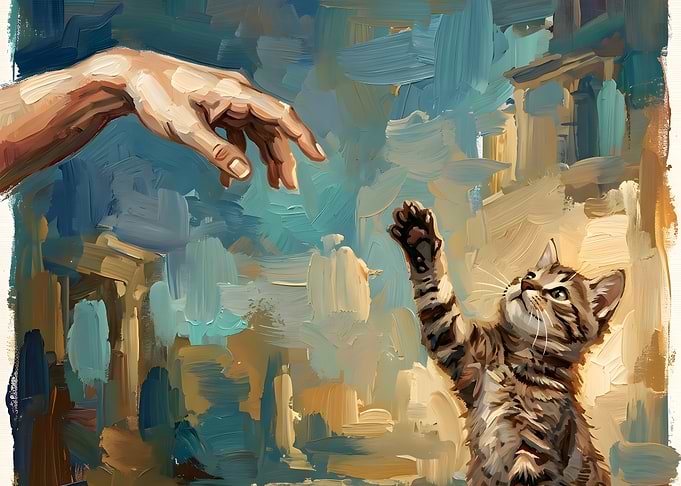 The Creation of Cat Painting