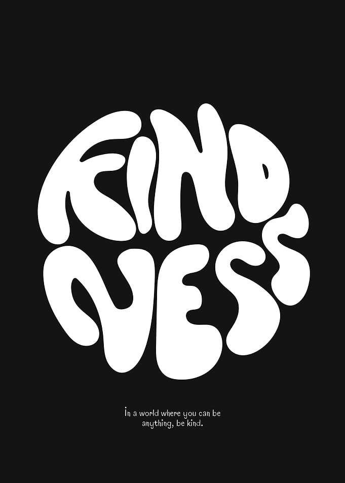 Inspirational Kindness Typography Poster