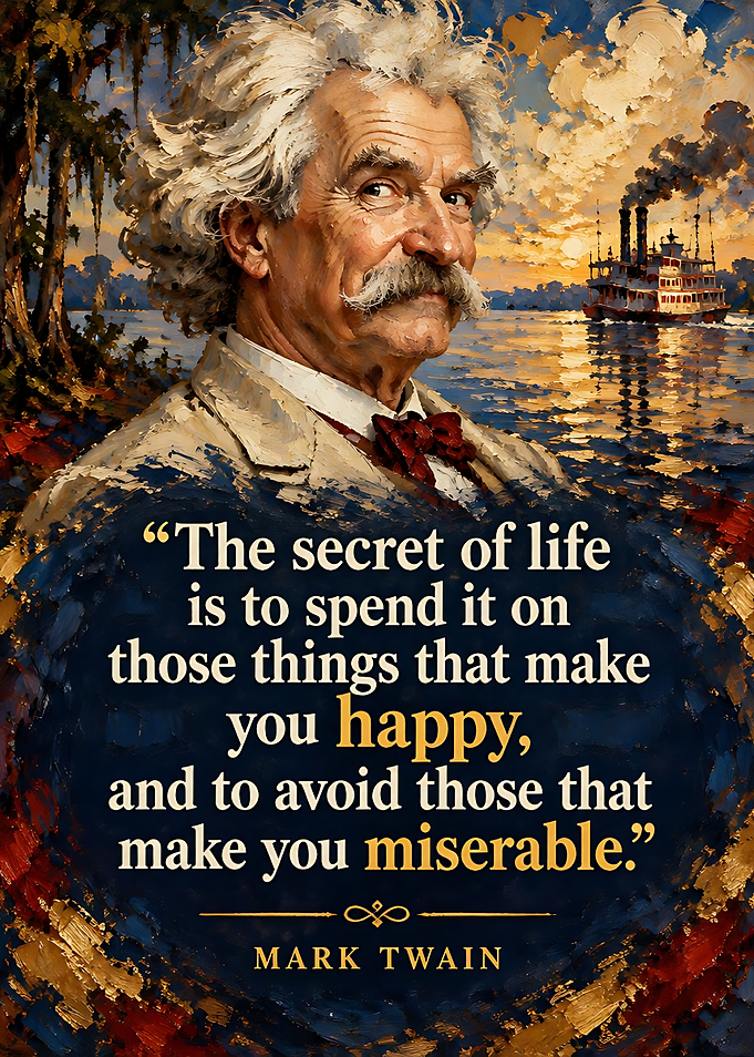Mark Twain Inspirational Quote Poster