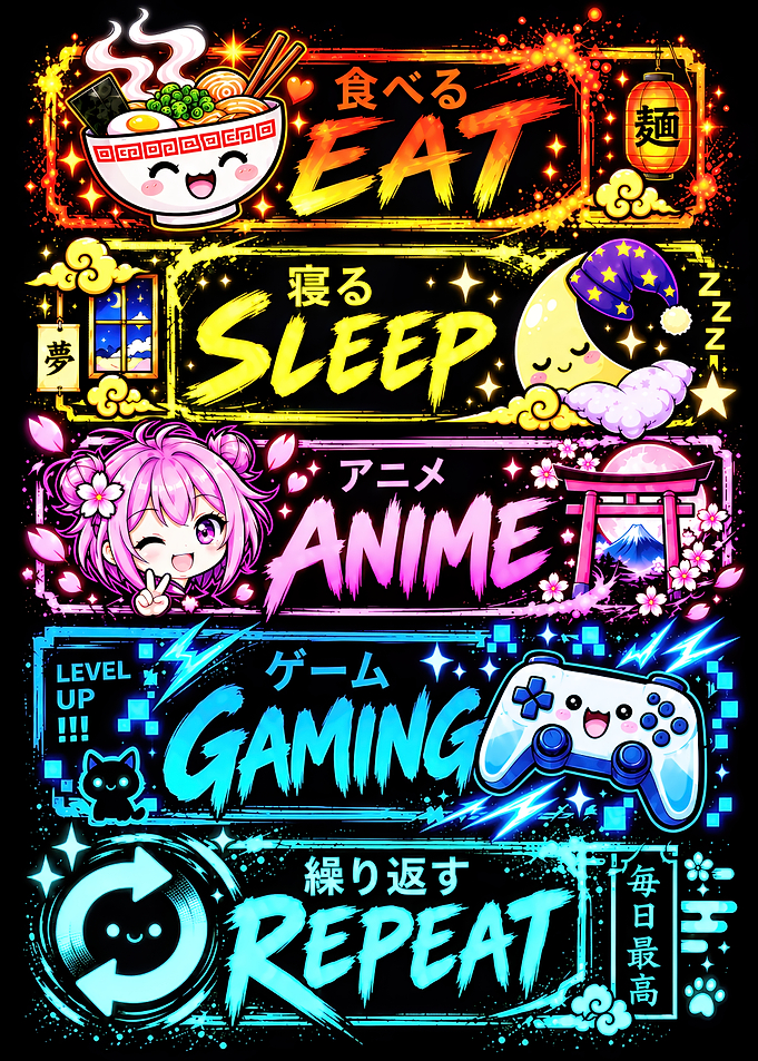 Eat Sleep Anime Gaming Repeat