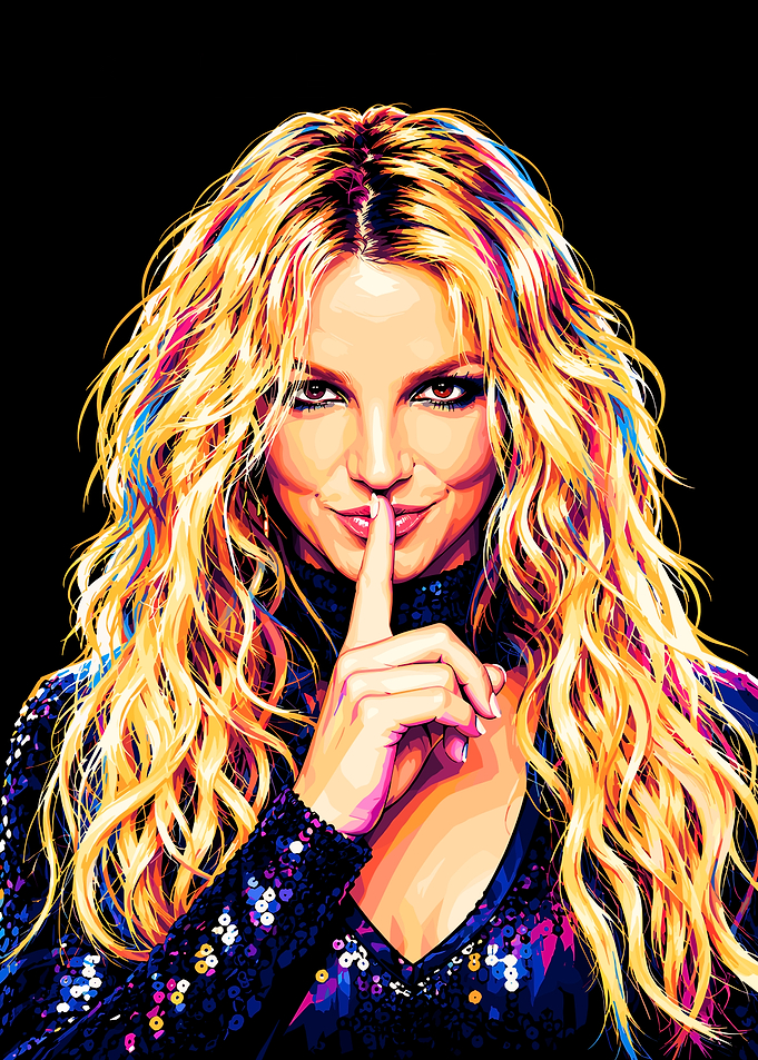 Britney Spears Pop Art Portrait
