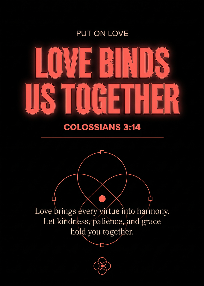 Colossians 3:14 Inspirational Quote Poster