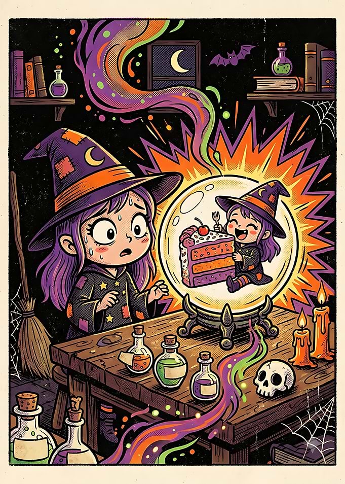 Little Witch Conjuring Cake Vision