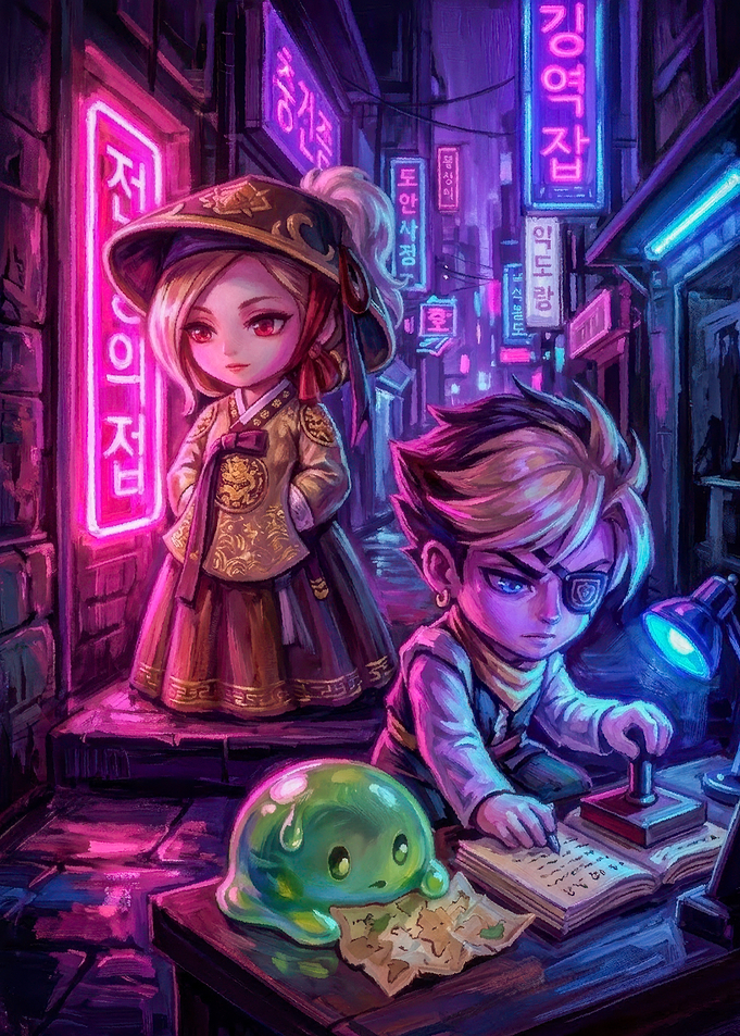 Characters in Cute Alleyway