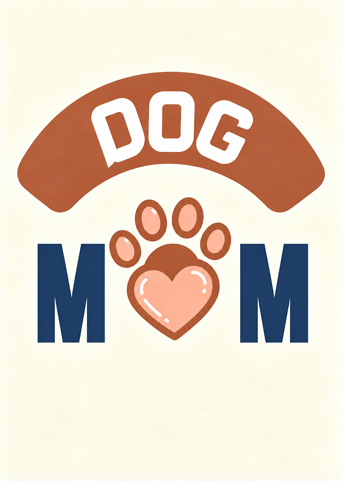 Dog Mom Paw Print Graphic