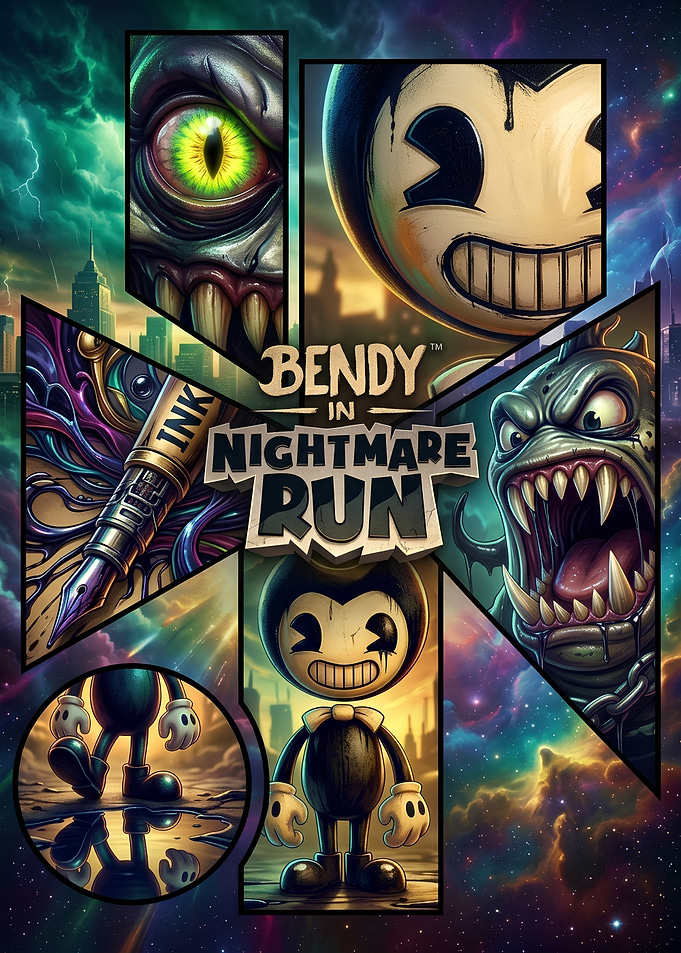Bendy in Nightmare Run Game Poster