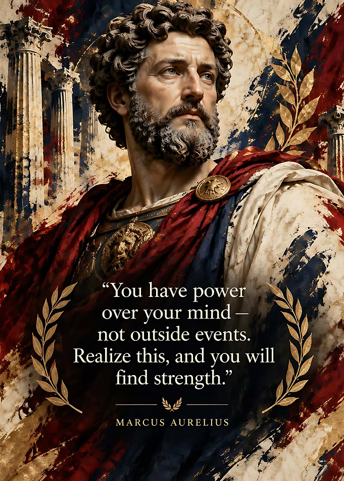 Marcus Aurelius Stoic Quote Poster