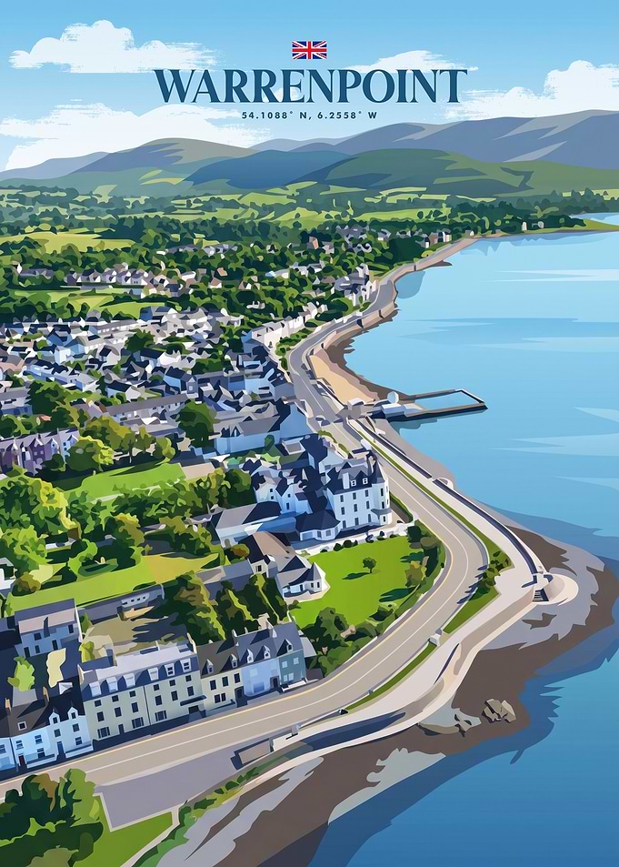 Warrenpoint Northern Ireland Travel Poster