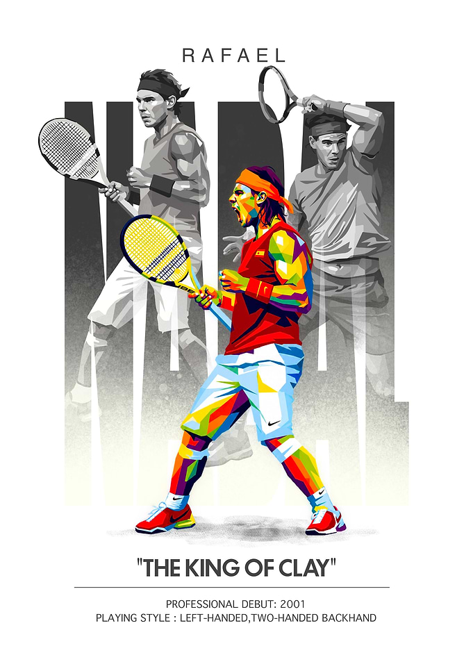 Rafael Nadal Pop Art Poster