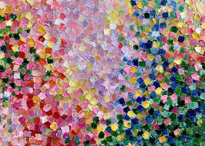 Impressionist Colorful Abstract Oil Painting