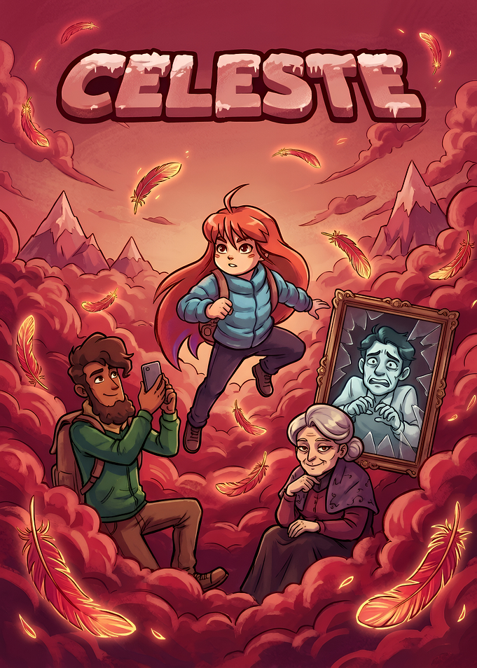 Celeste Video Game Poster Art