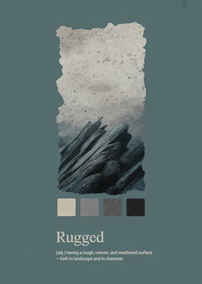 Rugged Landscape Color Palette Poster