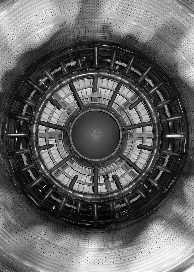 Jet Engine Exhaust Nozzle Detail monochrome