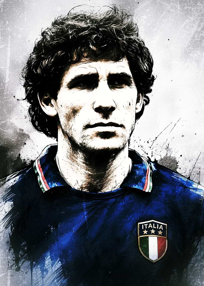 Paolo Rossi Italy Soccer Portrait