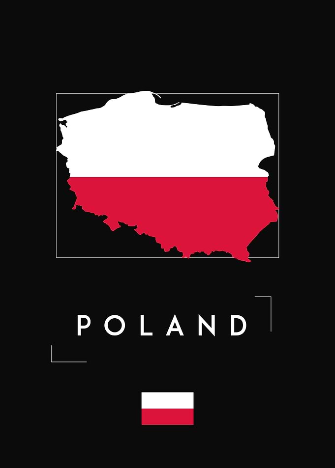 Poland Map Flag