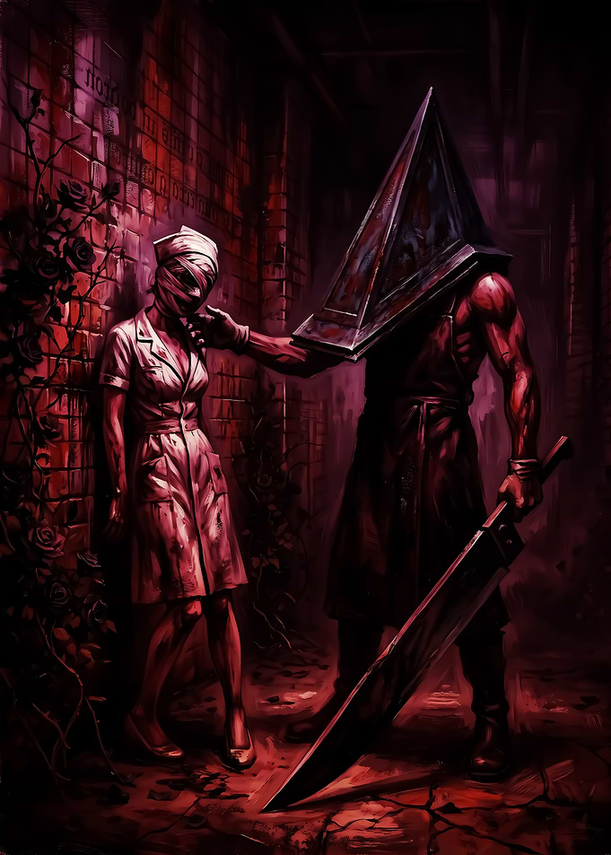 Pyramid Head and Nurse Silent Hill