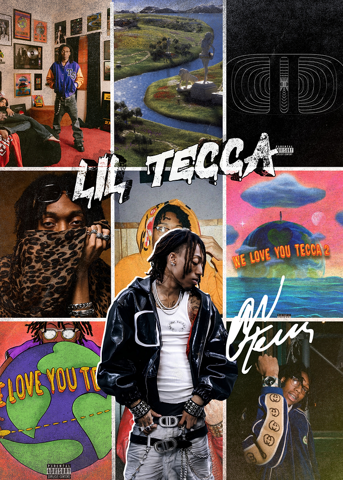 Lil Tecca Music Collage Poster
