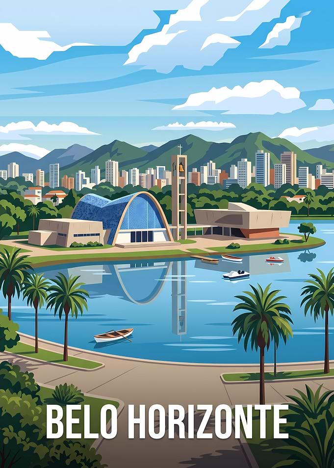 Belo Horizonte Travel Poster Art