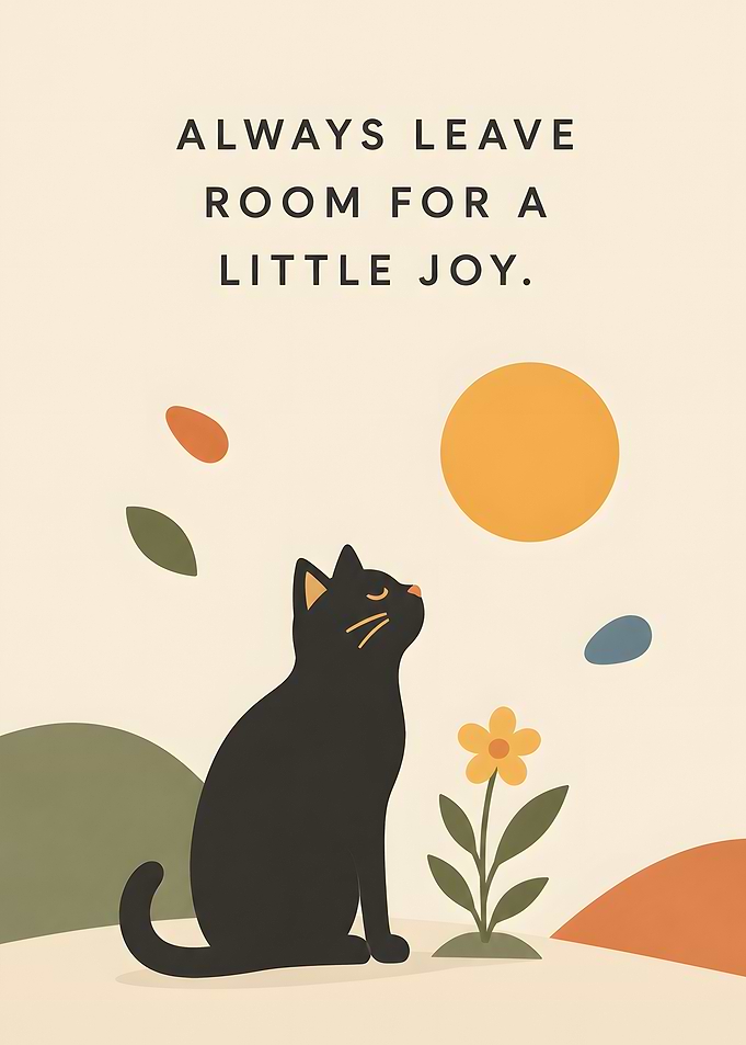 Minimalist Cat Inspirational Poster