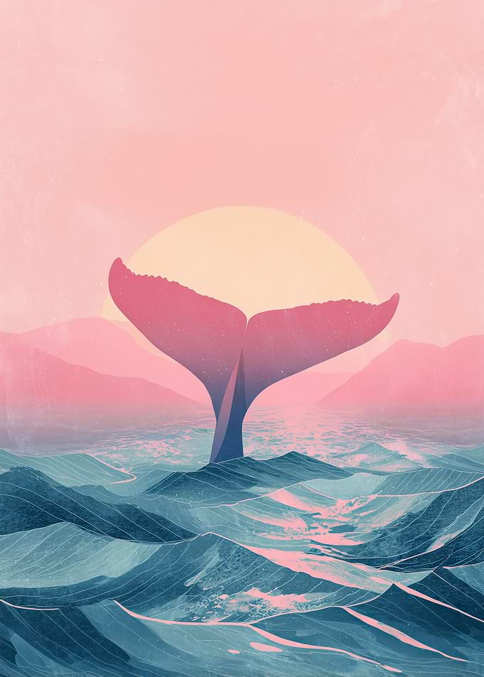 Whale Tail at Sunset