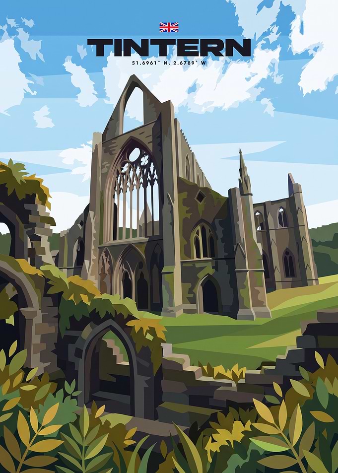 Tintern Abbey Travel Poster