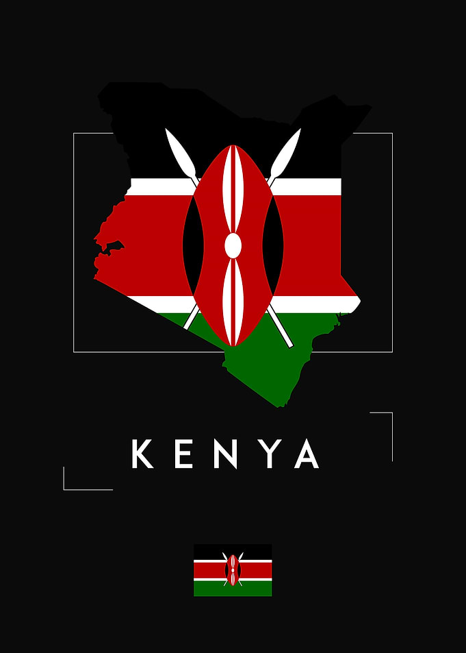 Kenya Map Flag