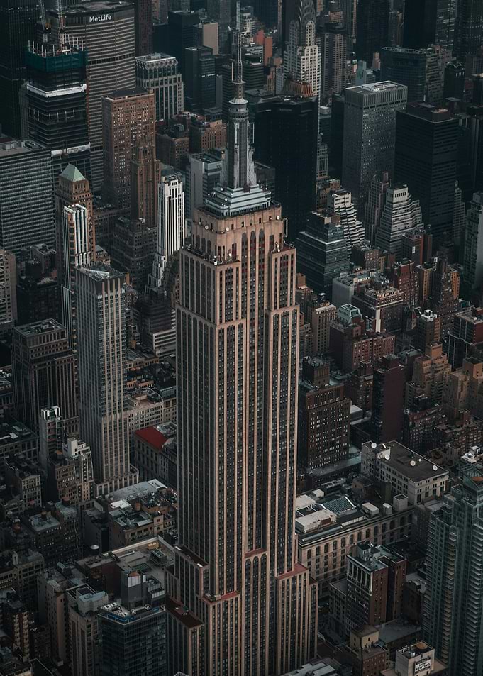 New York City Skyline | Aerial Art Deco Metropolis