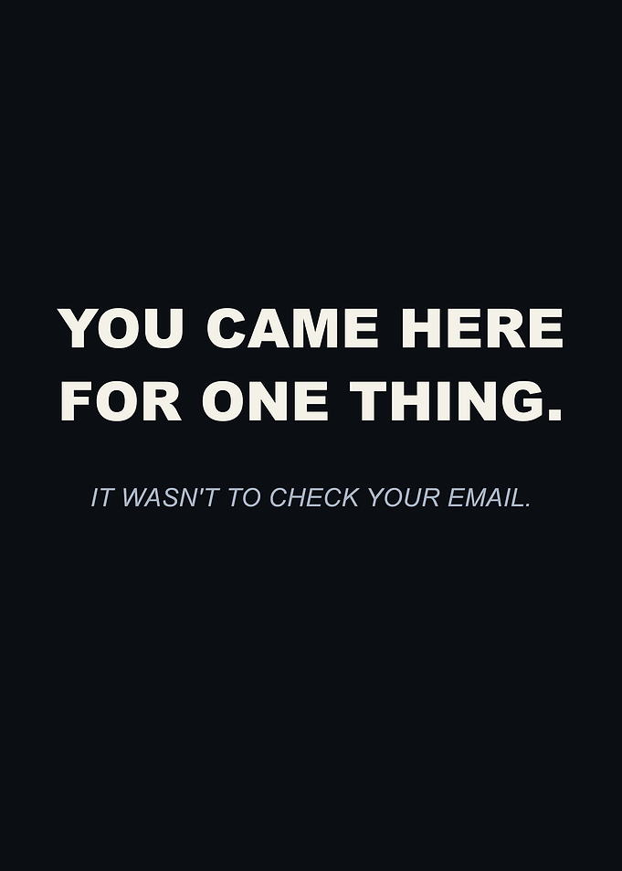 Motivational Text Art Poster YOU CAME HERE FOR ONE THING