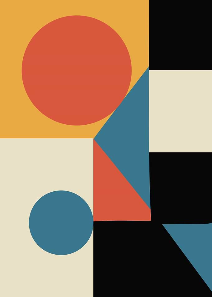 Minimalist Geometric Abstract Composition