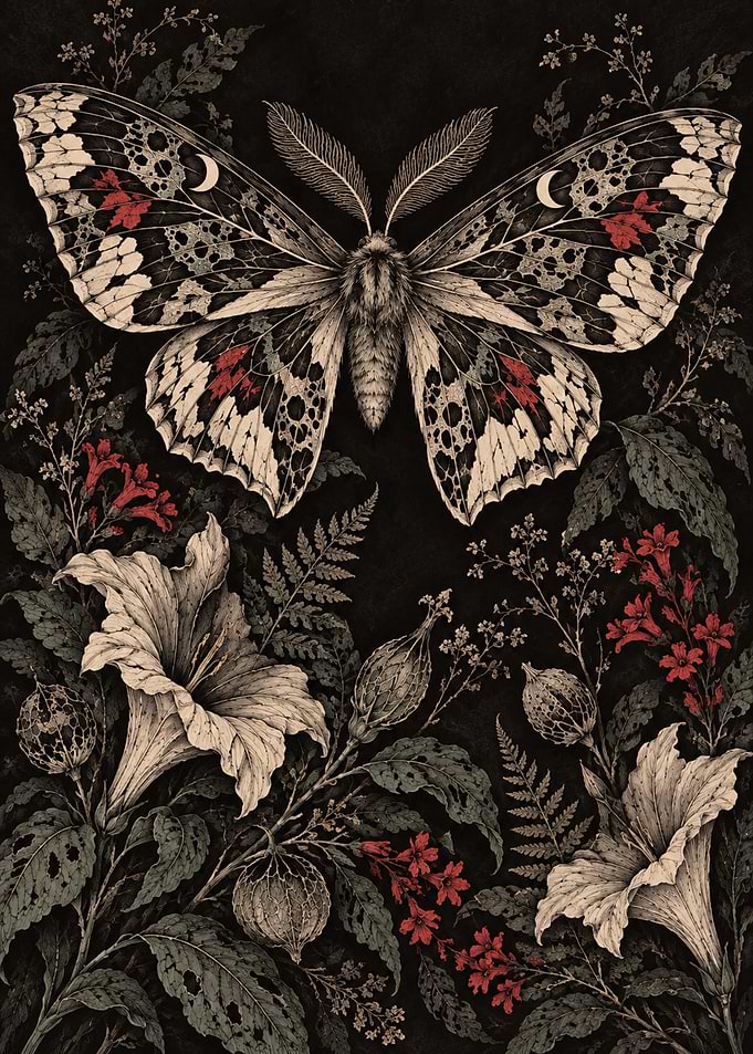 Botanical Nocturne — Moth of the Night Garden
