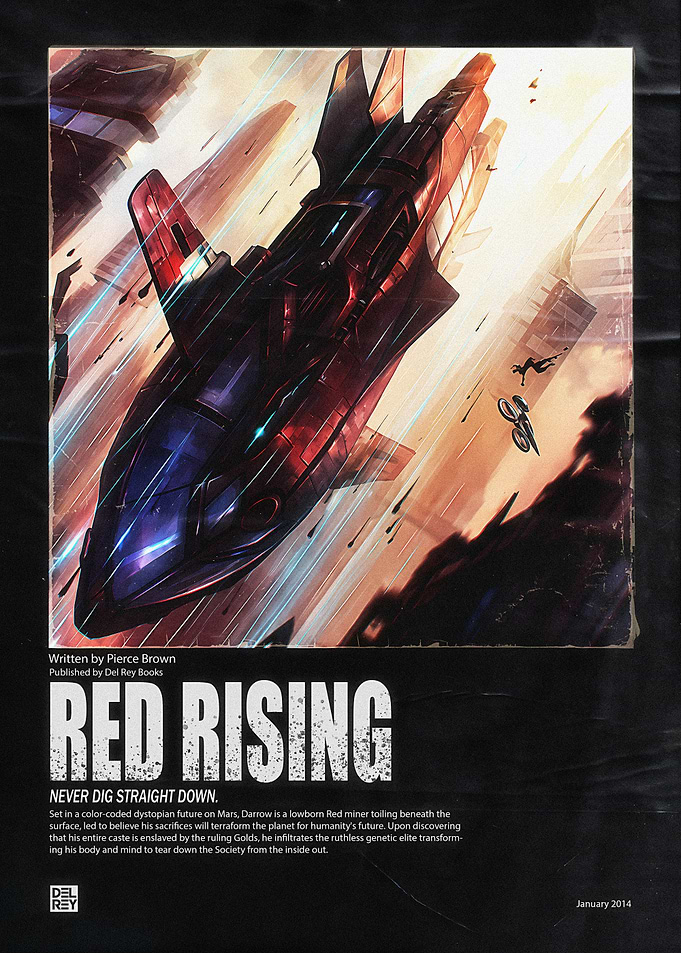 Red Rising Book Cover Poster