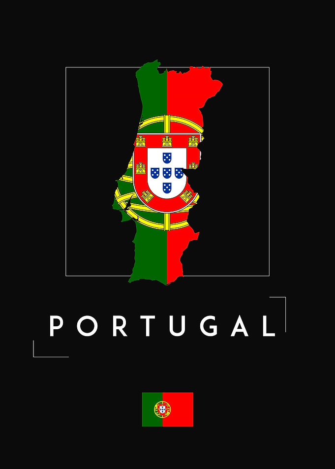 Portugal Map Flag
