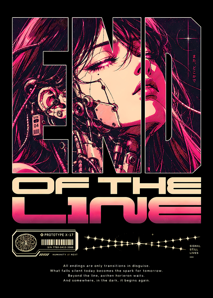 Cyberpunk Android Portrait Poster