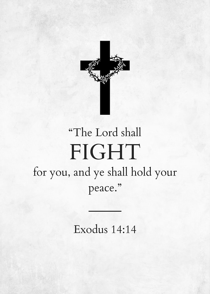 Exodus 14:14 Christian Wall Art