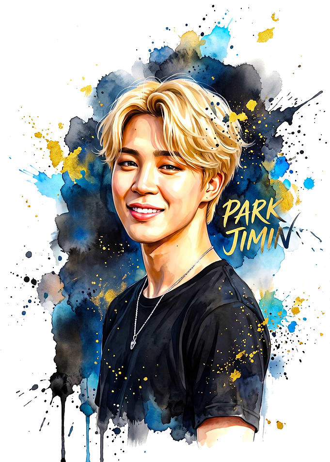 Park Jimin Watercolor Portrait