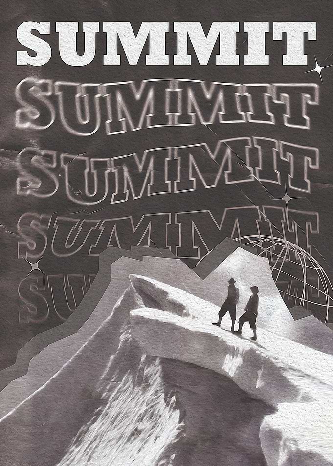 Summit Mountain Climber Poster