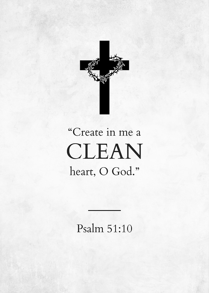 Psalm 51:10 Christian Wall Art