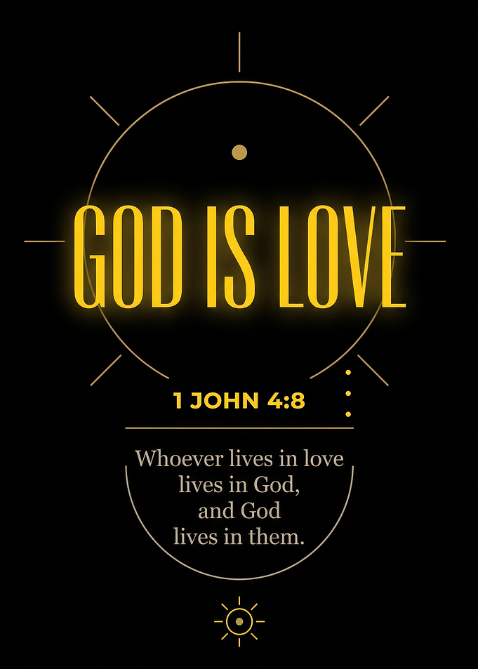 God Is Love Bible Verse Poster